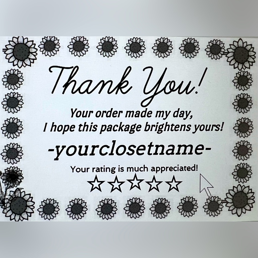 🍂 Custom Thank You Stickers posh closet name + QR CODE Your order made my day